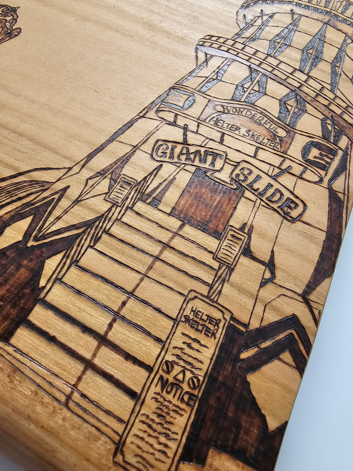 Vintage Fun Fair – Hand-Burned Pyrography Wooden Artwork