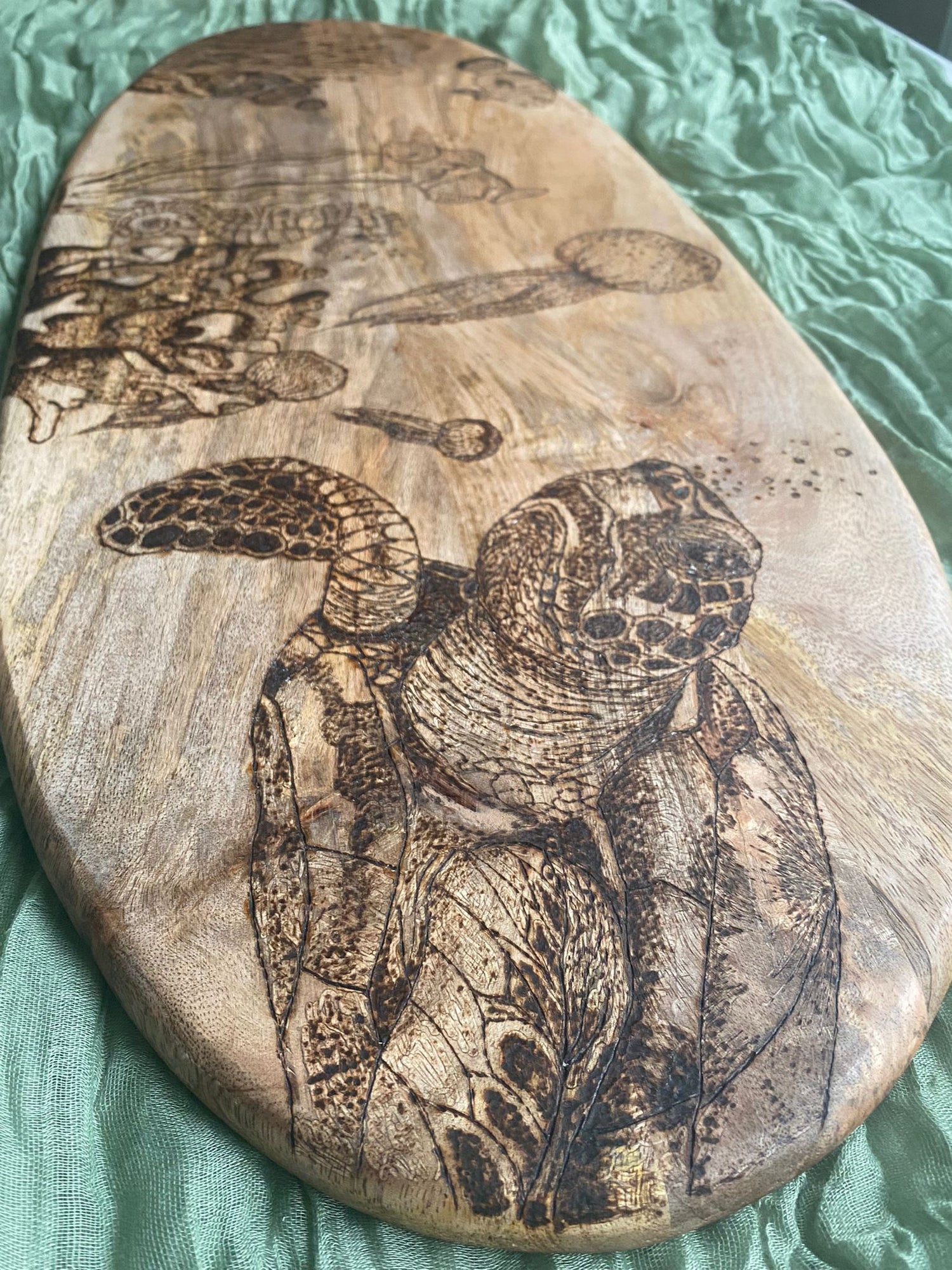 Pyrography serving boards