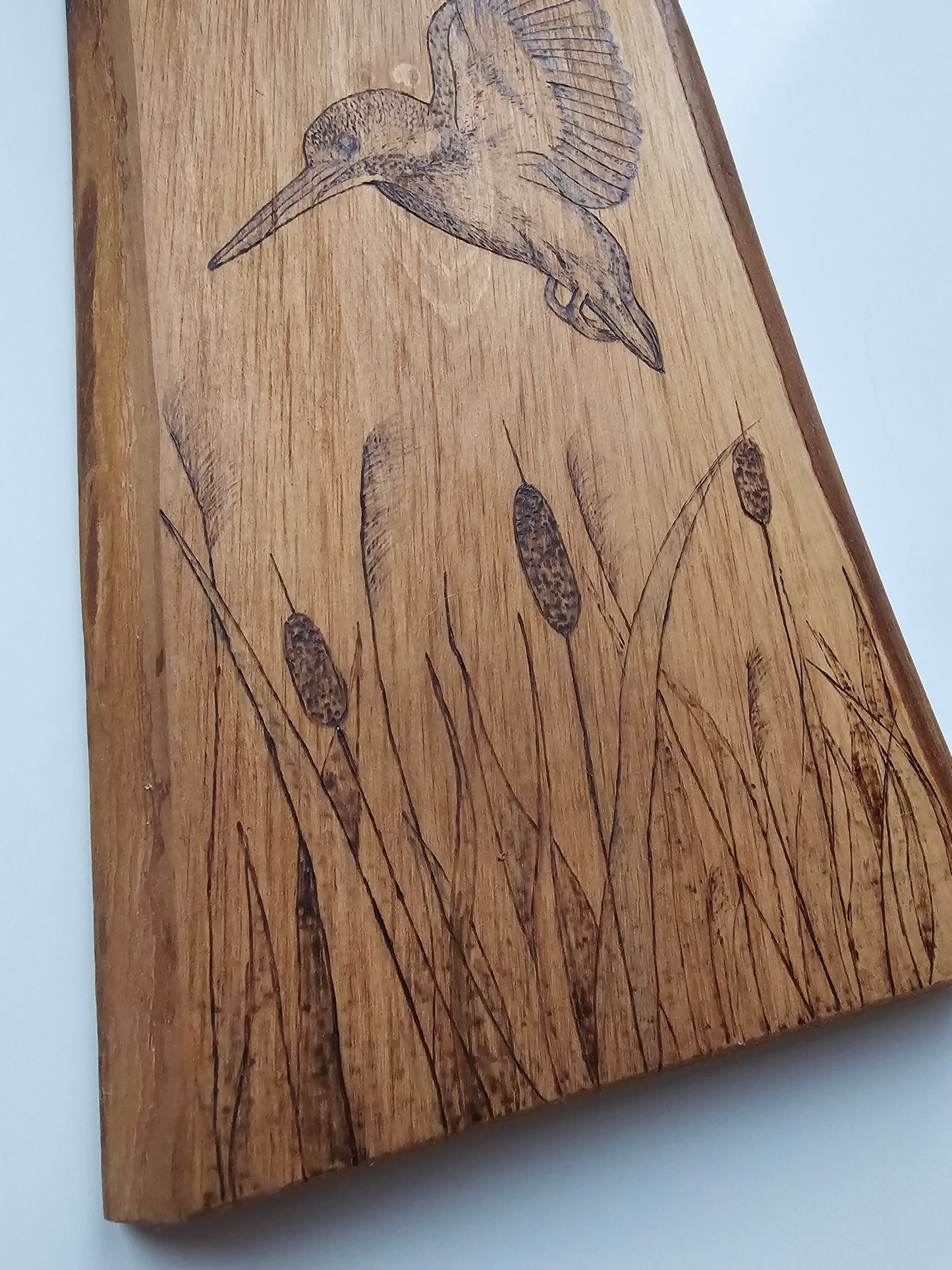 Olive Wood Kingfisher Wall Decor