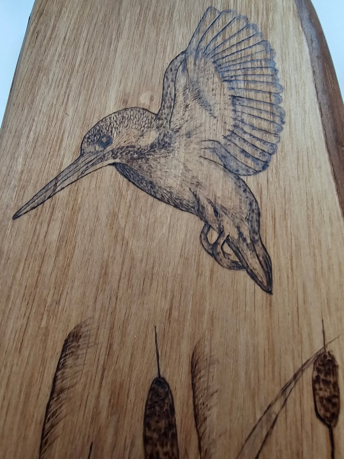 Olive Wood Kingfisher Wall Decor