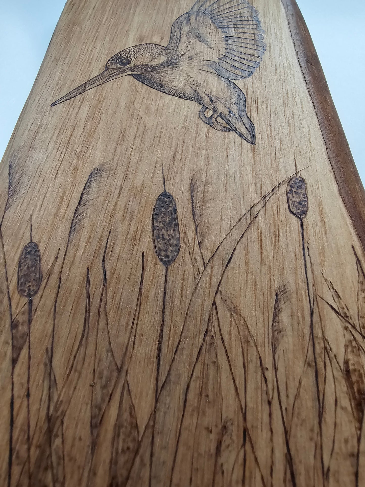 Olive Wood Kingfisher Wall Decor