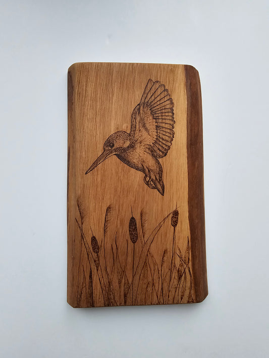 Olive Wood Kingfisher Wall Decor