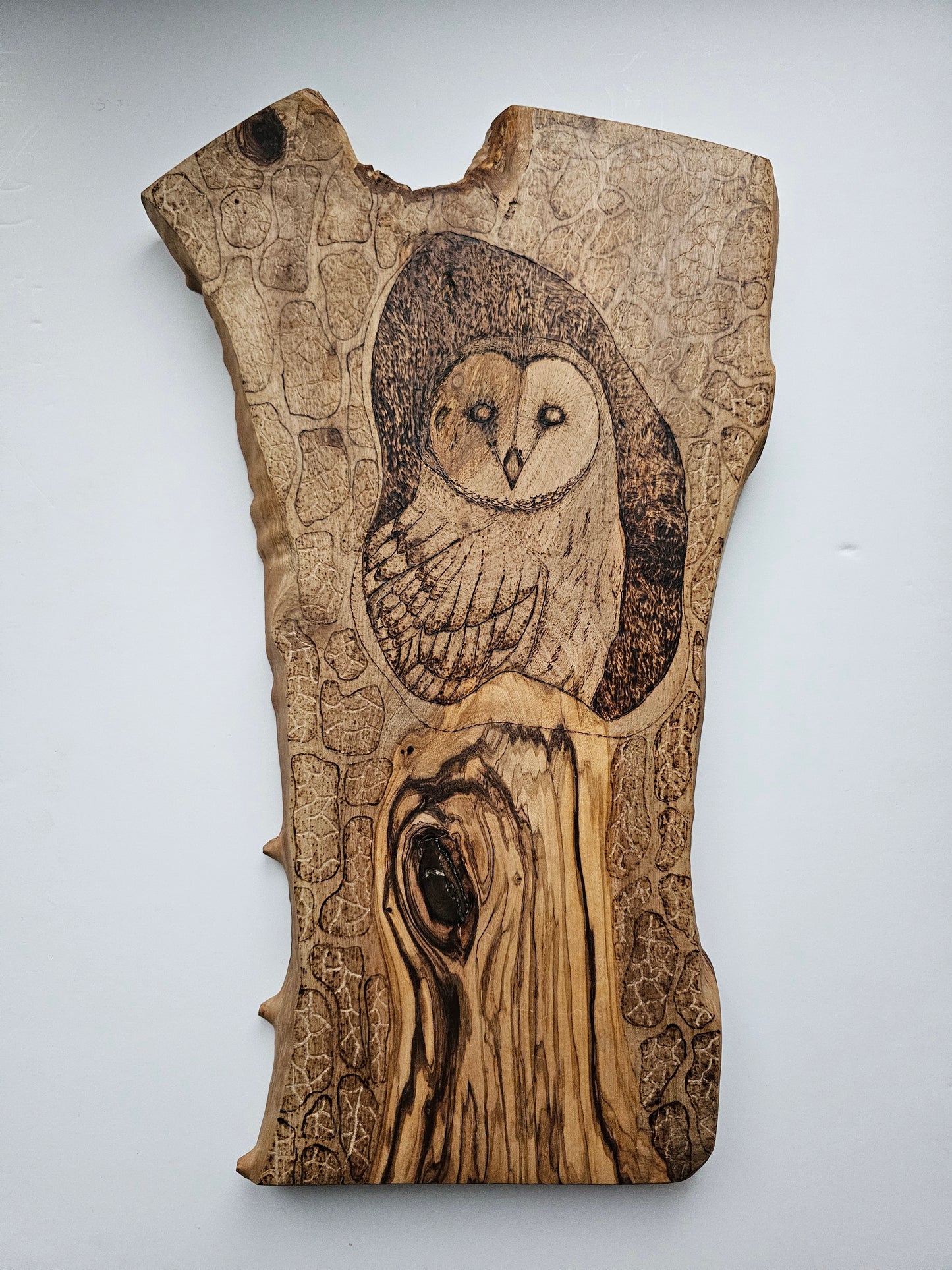Olive Wood Owl Wall Decor