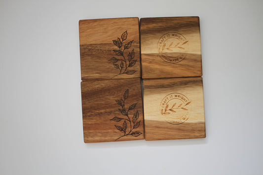 Leaf coaster set